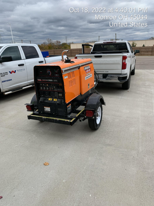 2021 Lincoln Electric Vantage 322 Vantage 322 Ready Pak 3 w/ Decals, ORANGE (includes trailer, cable rack, fender light kit) NO Telematics