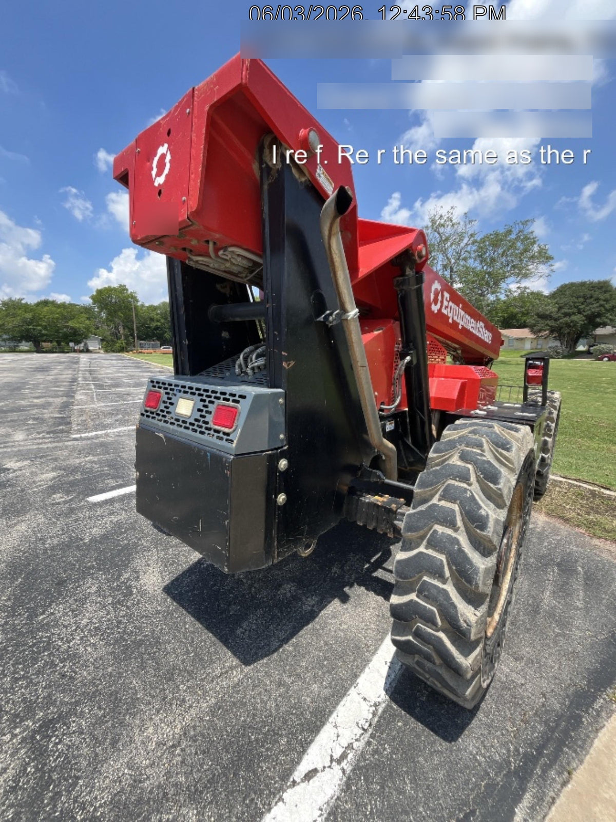 2019 Manitou MTA8044 74hp T4F, Open ROPS, Cab and Boom LED work lights, Auxiliary Hydraulics, Solid Tires, Amber strobe, Lift Hook w/66" Carriage, 60" Forks