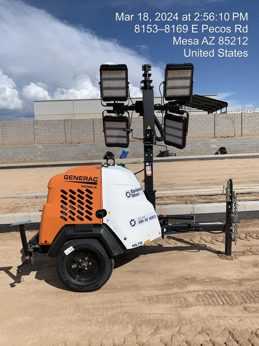 2023 Generac MLT2 Diesel, Flex Switch 120V Input, Powerzone Controller, 
(4) 320W LED Lights, 4kW Generator, 39.9 Gal Fuel Tank, 2" Ball, T3