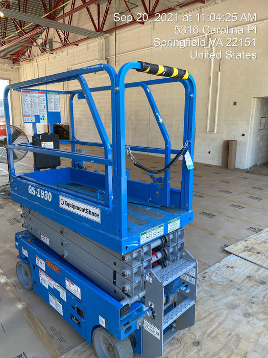 2020 Genie GS-1930 Fixed rails with chain entry gate - Pre A92.20