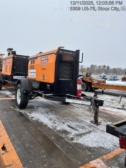 2021 Lincoln Electric Vantage 322 Vantage 322 Ready Pak 3 w/ Decals, ORANGE (includes trailer, cable rack, fender light kit) NO Telematics