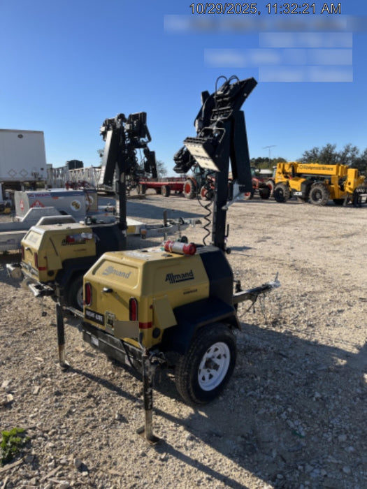 2022 Allmand NLV3GR (4) LED Light Fixture 350W, 23' Vertical Mast, 3kW Prime, Towable, ES Decals, T3