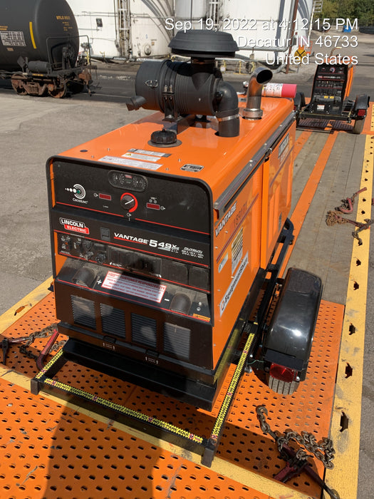 2021 Lincoln Electric Vantage 549X Ready Pak 3, ORANGE (includes trailer, cable rack, fender light kit)