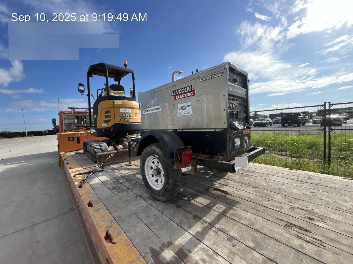 2019 Lincoln Electric Vantage 322 Lincoln Vantage 322 Welder w/Trailer, Light Kit, Cable Rack