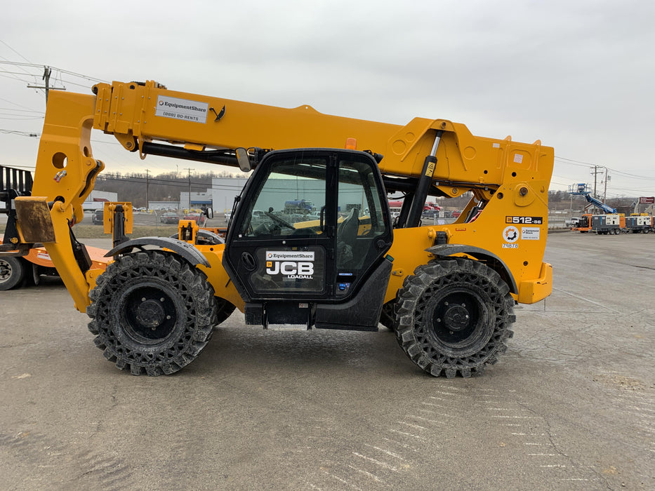 2020 JCB 512-56 Cab/Heat/Air, 109Hp, Solid Tires, Work Lights, Beacon, Aux Hydraulics, Back up Alarm, Lifting Eye, ES Decals