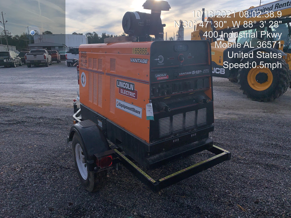 2021 Lincoln Electric Vantage 549X Ready Pak 3, ORANGE (includes trailer, cable rack, fender light kit)