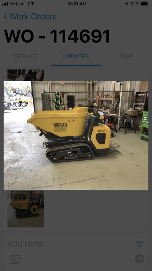 2019 WACKER NEUSON DT10