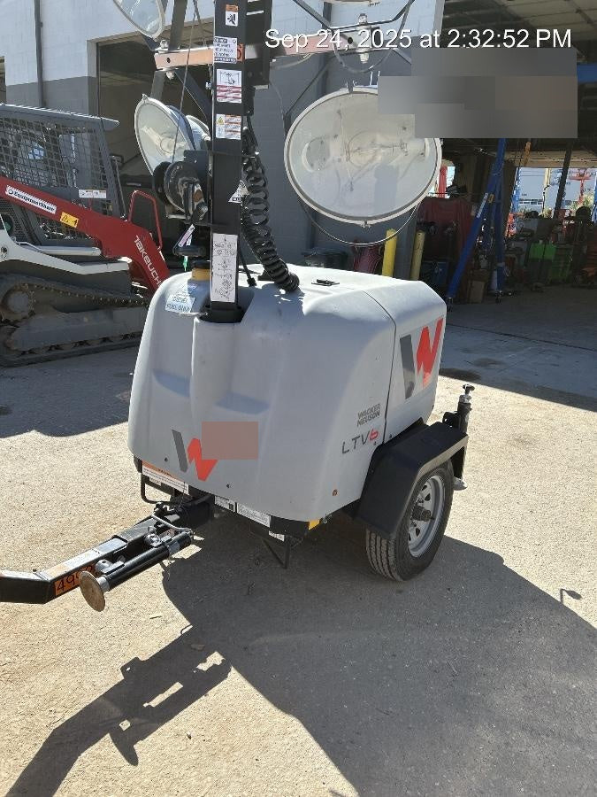 2019 Wacker Neuson LTV6L-MH Mobile Light Tower w/Fuel Level Sensor Installed