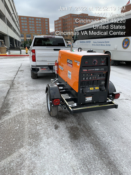 2021 Lincoln Electric Vantage 322 Vantage 322 Ready Pak 3 w/ Decals, ORANGE (includes trailer, cable rack, fender light kit) NO Telematics