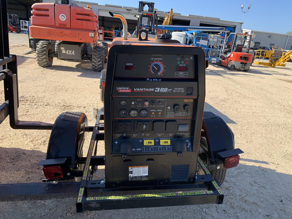 2021 Lincoln Electric Vantage 322 Vantage 322 Ready Pak 3 w/ Decals, ORANGE (includes trailer, cable rack, fender light kit) NO Telematics