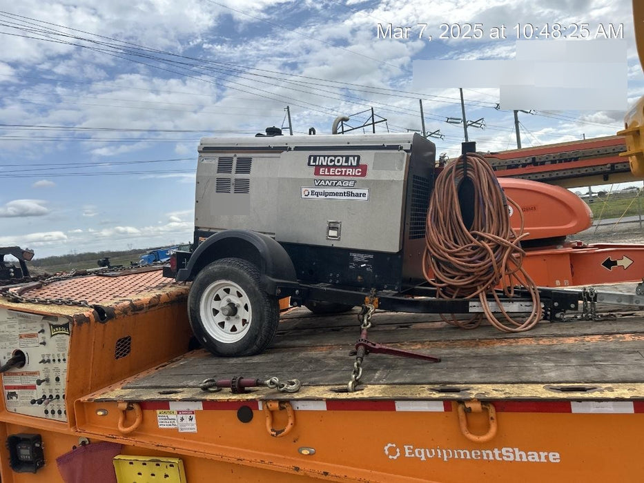 2020 Lincoln Electric Vantage 322 Welder Ready-Pak 3, w/ GPS & Decals (includes trailer, cable rack, fender light kit)