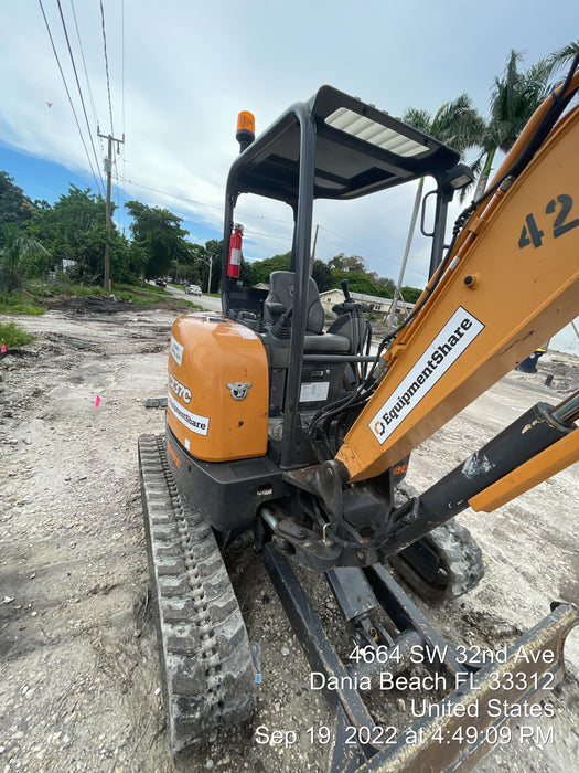 2018 Case CX37C ROPS, LONG ARM, RUBBER TRACKS, AUX HYD