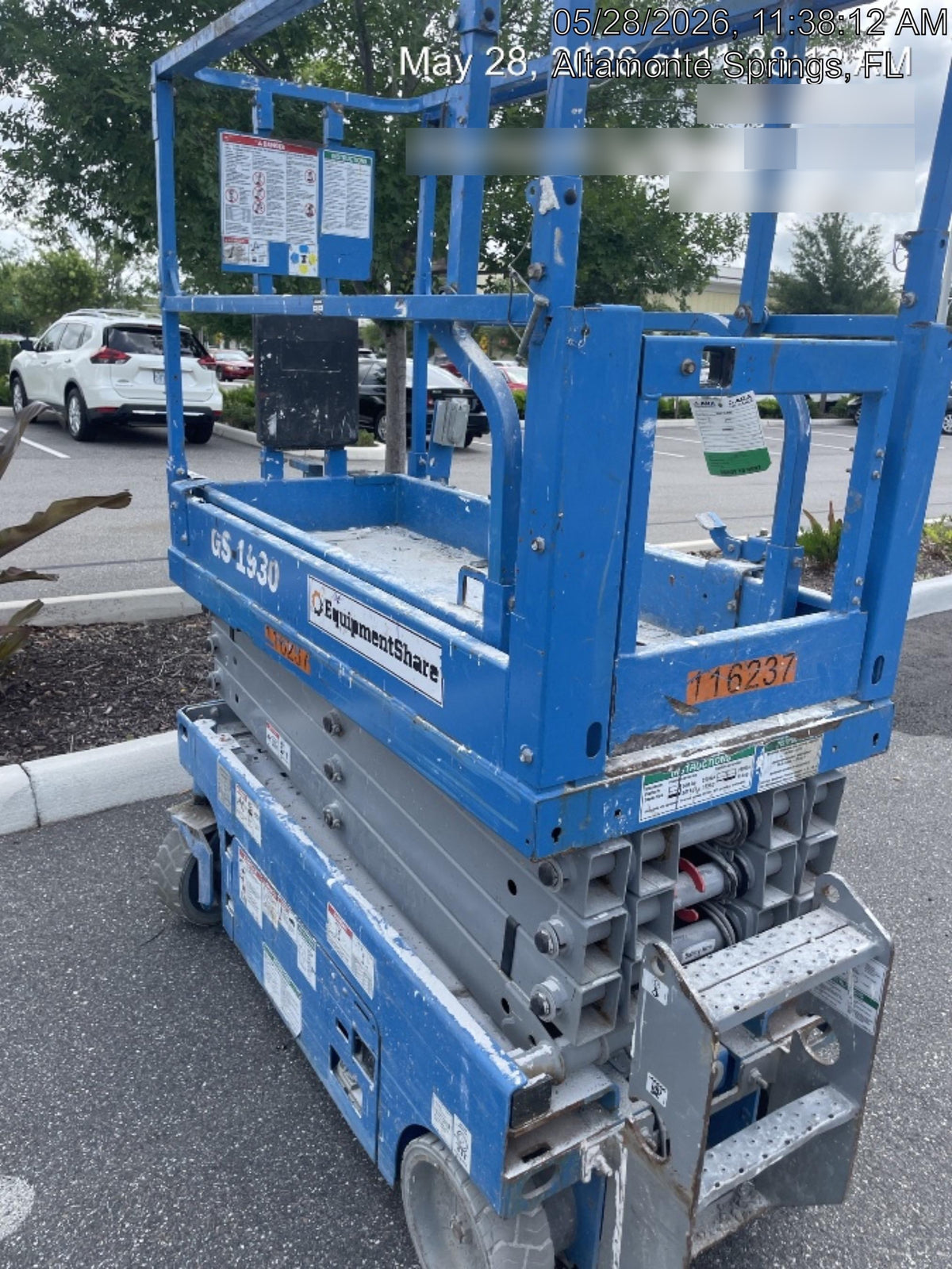 2020 Genie GS-1930 Solid Non Marking Tires, Beacon, Folding rails with half height swing gate