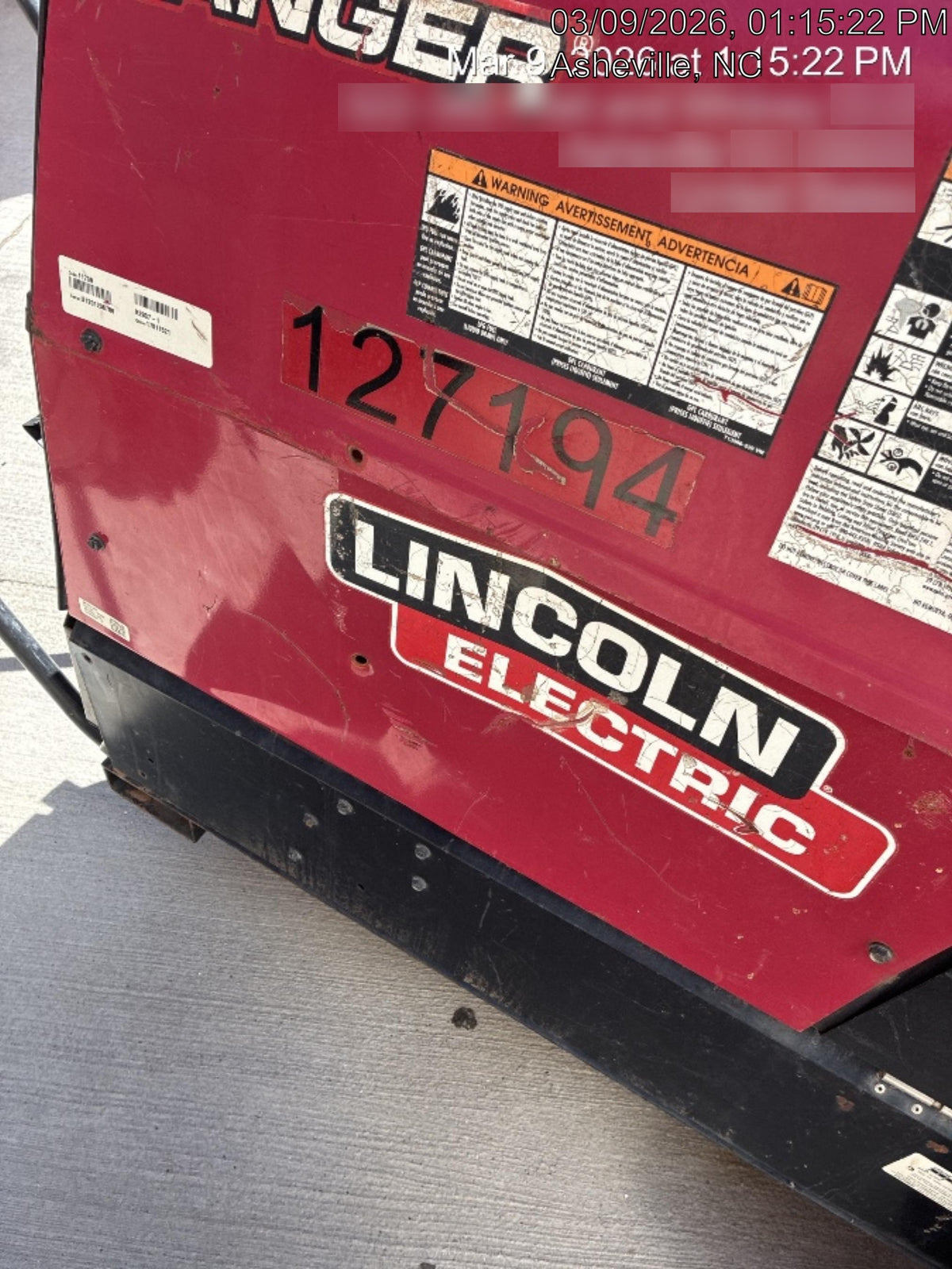 2021 Lincoln Electric Ranger 305 LPG K3430-1, Ranger 305 LPG, Undercarriage, Tank Holder & Strap, 10kw AC Gen, 25hp Kohler LPG Eng