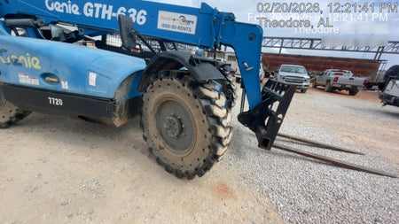 2018 Genie GTH-636 Genie GTH-636 w/Open ROPS, Solid Tires, Work Light/Beacon, 48" Carriage and Forks