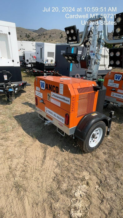 2024 Wanco WLTT-4MM4K Diesel, Deep Sea Controller, Shore Power Plug, Auto Start, (4) 350W LED Floodlights, 4kW Generator, 60 Gal Fuel Tank, 2" Ball, T3