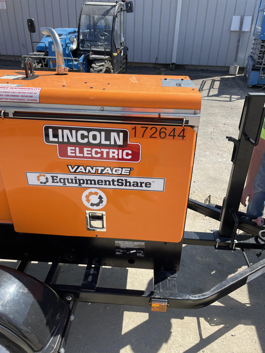 2021 Lincoln Electric Vantage 322 Vantage 322 Ready Pak 3 w/ Decals, ORANGE (includes trailer, cable rack, fender light kit) NO Telematics