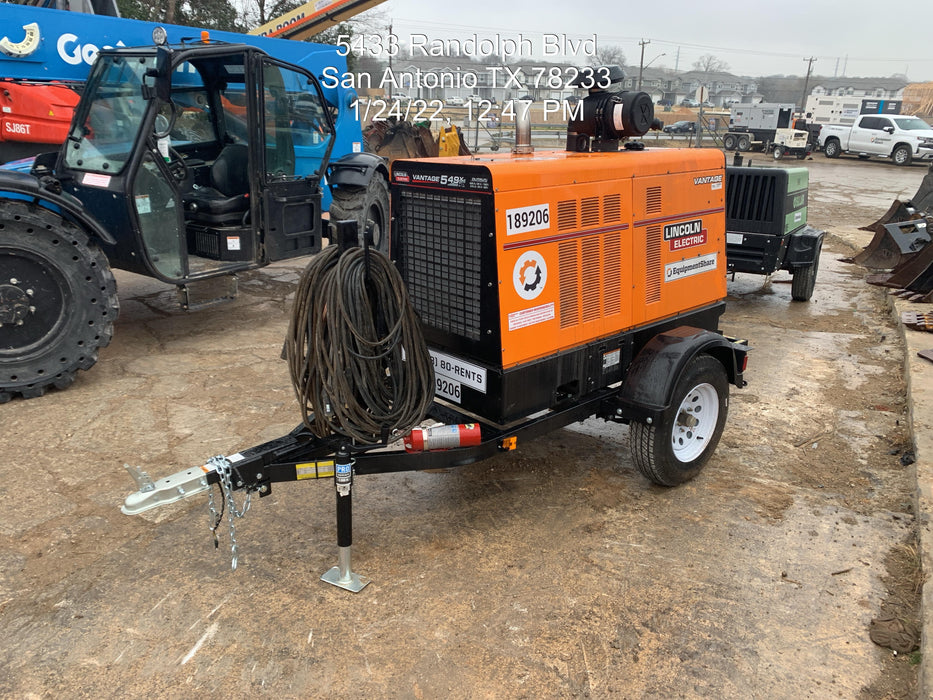 2021 Lincoln Electric Vantage 549X Ready Pak 3, ORANGE (includes trailer, cable rack, fender light kit)