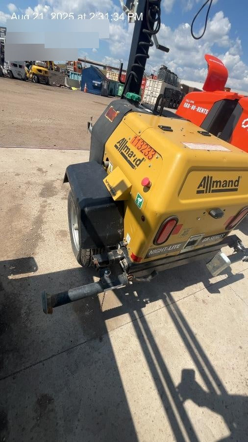 2020 Allmand NLV3GR (4) LED Light Fixture 350W, 23' Vertical Mast, 3kW Prime, Towable, Deep Sea L401, Leveling Jacks, Yanmar T4F 5.8hp