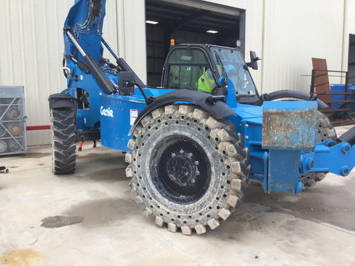 2019 Genie GTH-1056 Cab/Heat/AC, Solid RT Tires, LED Work Lights, Beacon 60" QA Carriage, 60" Forks