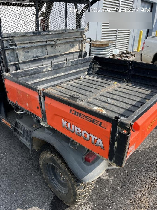 Kubota RTV-X1140W-H 4WD utility cart -LED strobe -Windshield tempered glass -Plastic canopy -Wire harness kit -Backup alarm