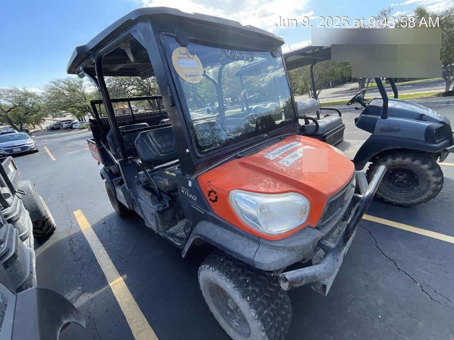 2019 Kubota RTV-X1140W-H 4wd Utility Cart, 4 Seat, Diesel, LED Strobe, Windshield Tempered Glass, Plastic Canopy, Wire Harness Kit, Backup Alarm