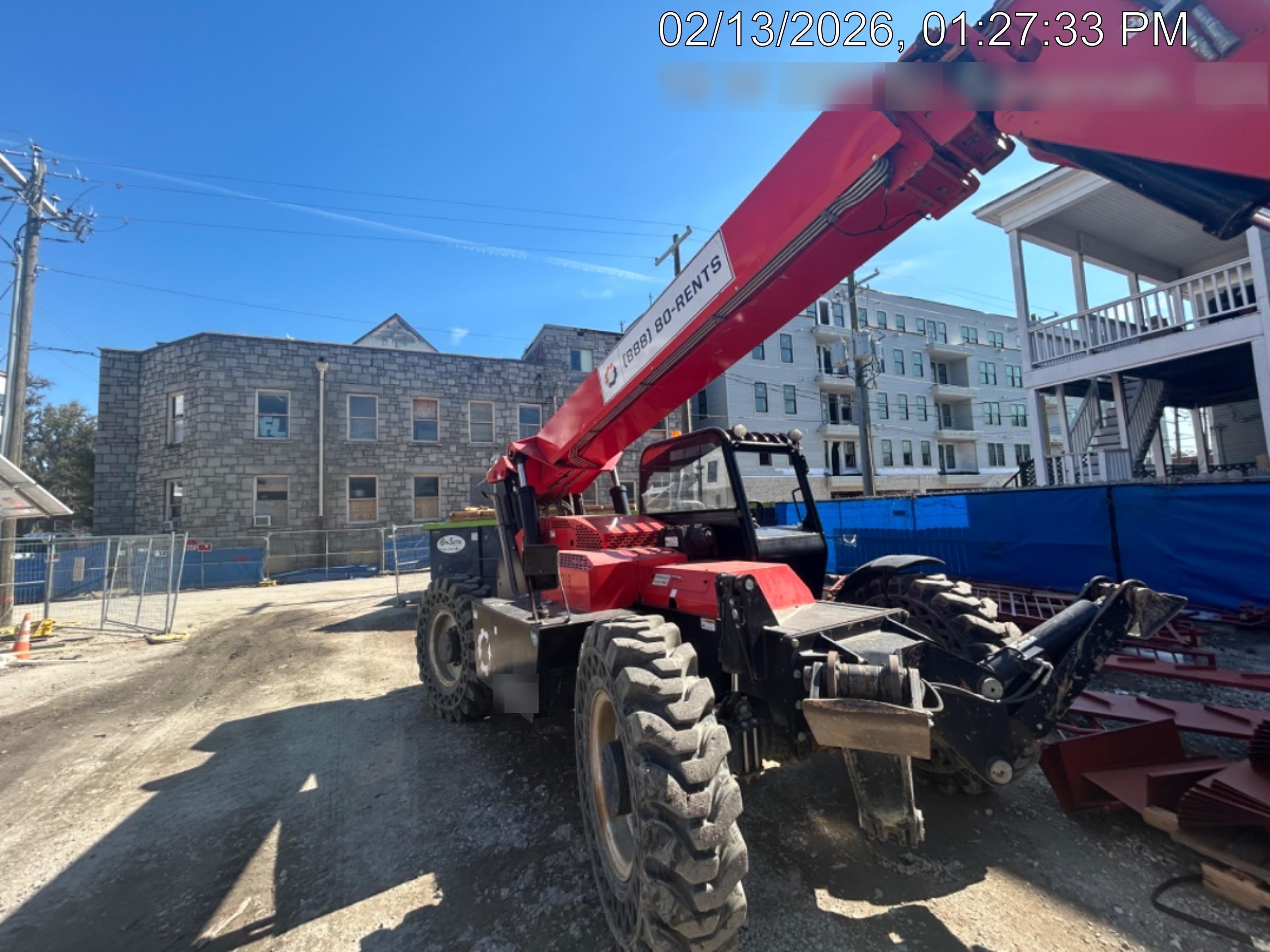 2019 Manitou MTA10055 Canopy, 120 HP, Solid Tires, Work Lights, Lift Hook, Auxiliary Hydraulics 66" Carriage and 60" Forks