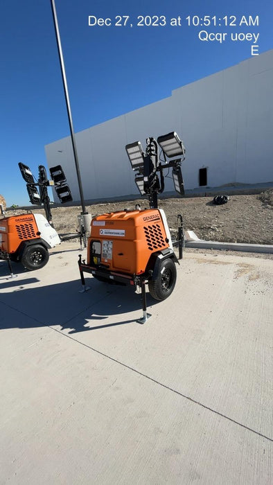 2023 Generac MLT2 Diesel, Flex Switch 120V Input, Powerzone Controller, 
(4) 320W LED Lights, 4kW Generator, 39.9 Gal Fuel Tank, 2" Ball, T3