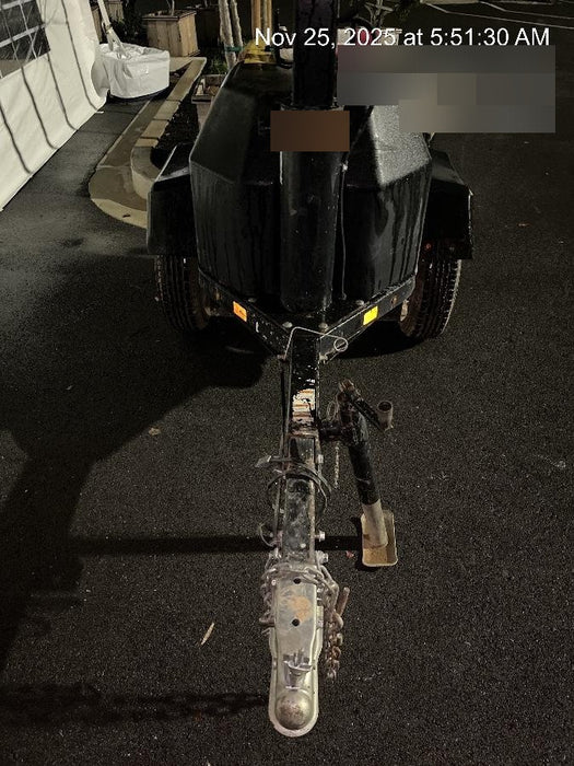 2022 Allmand NLV3GR (4) LED Light Fixture 350W, 23' Vertical Mast, 3kW Prime, Towable