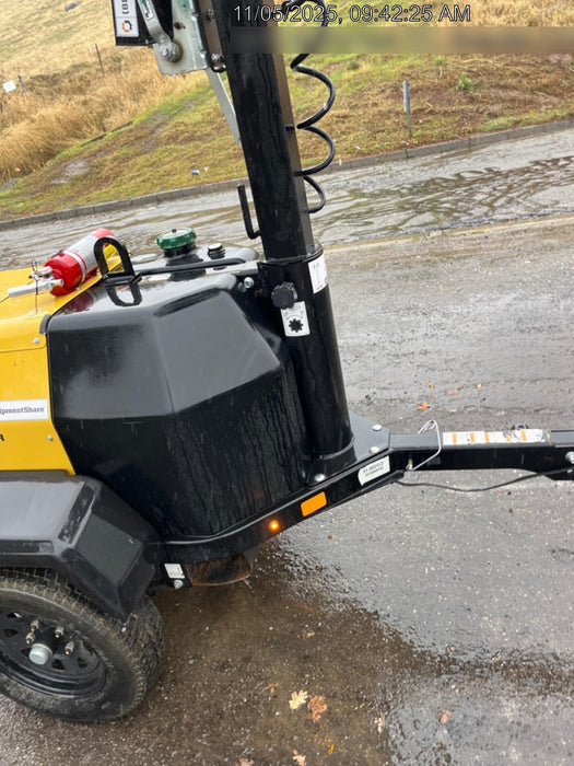 2022 Allmand NLV3GR (4) LED Light Fixture 350W, 23' Vertical Mast, 3kW Prime, Towable, ES Decals, T3