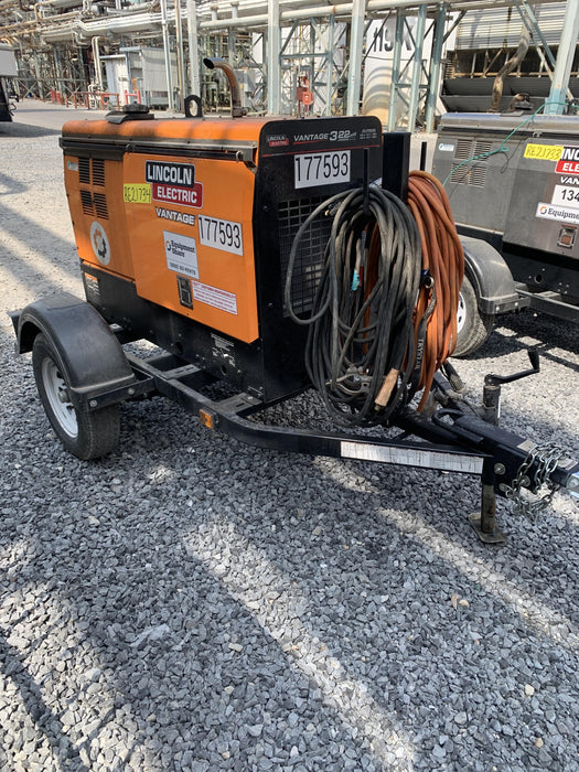 2021 Lincoln Electric Vantage 322 Vantage 322 Ready Pak 3 w/ Decals, ORANGE (includes trailer, cable rack, fender light kit) NO Telematics