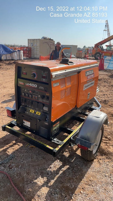 2022 Lincoln Electric LE400 Kubota V1505, Trlr, Cable Rack, Light Kit, ES Decals, T3