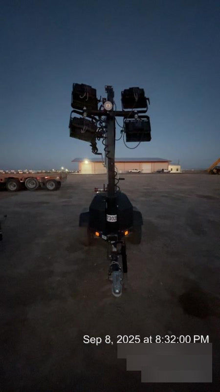 2022 Allmand NLV3GR (4) LED Light Fixture 350W, 23' Vertical Mast, 3kW Prime, Towable, ES Decals, T3