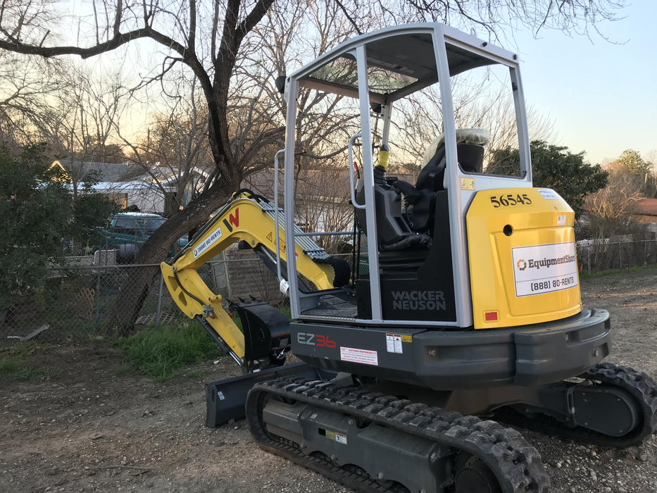 2020 Wacker Neuson EZ36 MX,TRK,LONG,CANOPY w/QC Coupler, 12"/18"/24" HD Buckets