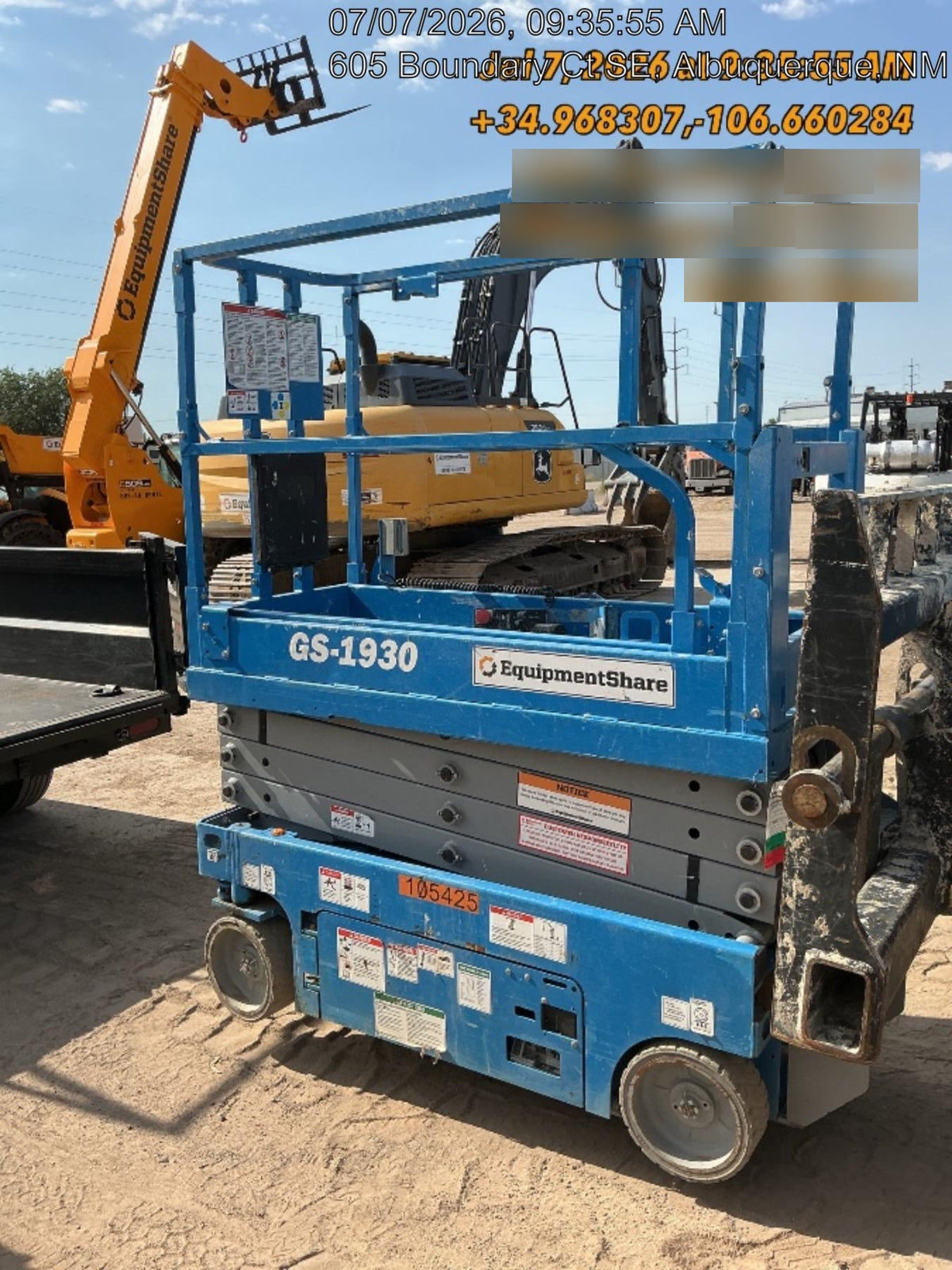 2020 Genie GS-1930 Solid Non Marking Tires, Beacon, Folding rails with half height swing gate