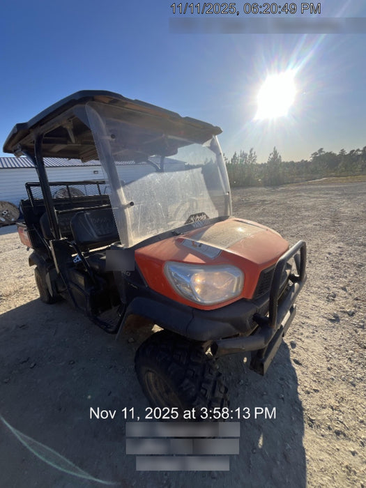 2022 Kubota RTV-X1140W-H Plastic Canopy, Windshield Acrylic Clear, LED Strobe Light, Wire Harness Kit, Back up Alarm
