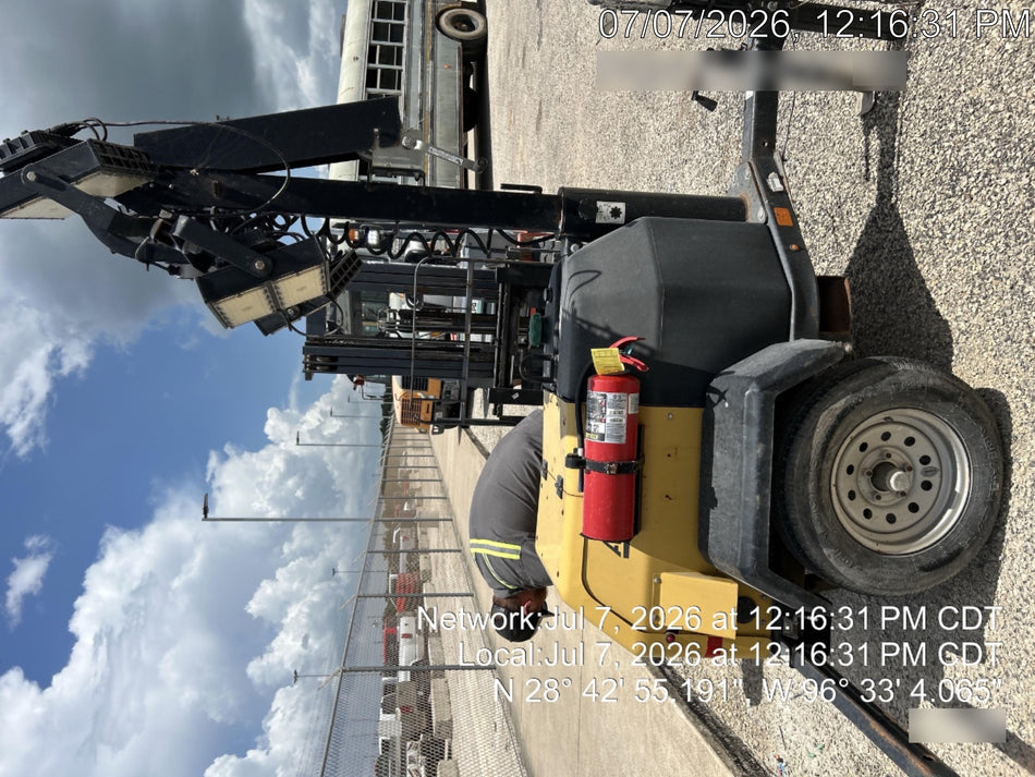 2022 Allmand NLV3GR (4) LED Light Fixture 350W, 23' Vertical Mast, 3kW Prime, Towable, Deep Sea L401, Leveling Jacks, Yanmar T4F 5.8hp