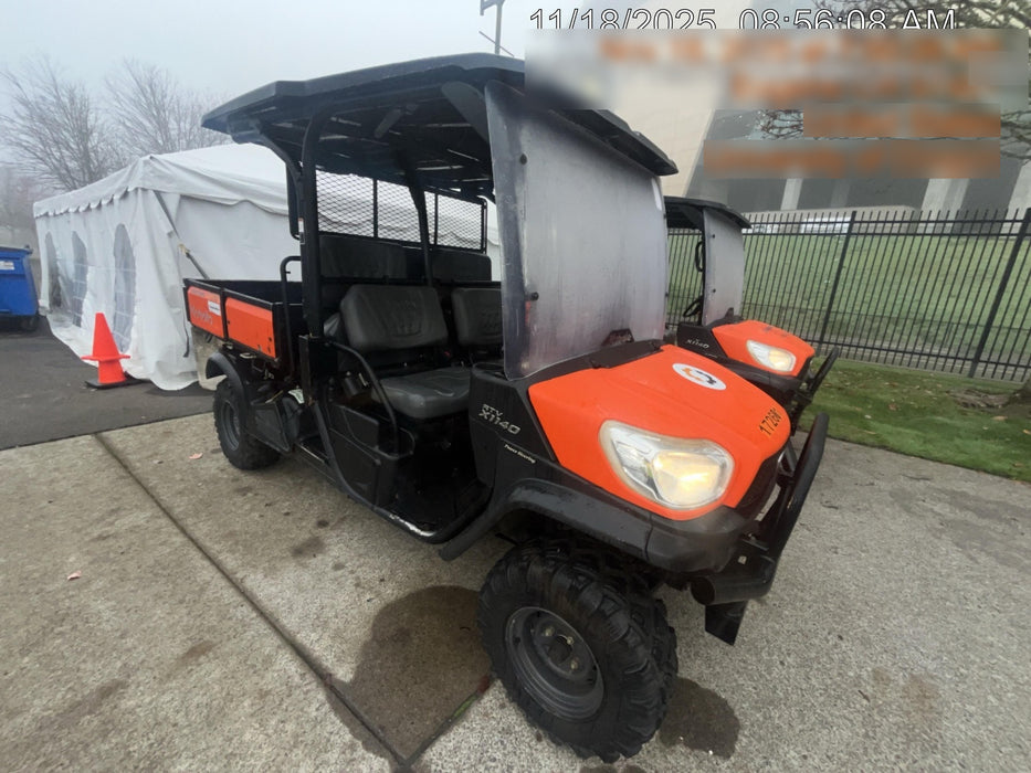 2022 Kubota RTV-X1140W-H Plastic Canopy, Windshield Acrylic Clear, LED Strobe Light, Wire Harness Kit, Back up Alarm