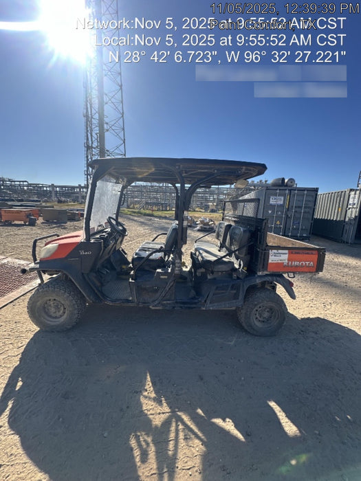 2020 Kubota RTV-X1140W-H Canopy, 4-Seater, Diesel, Windshield Acrylic Clear, Strobe Light, Backup Alarm