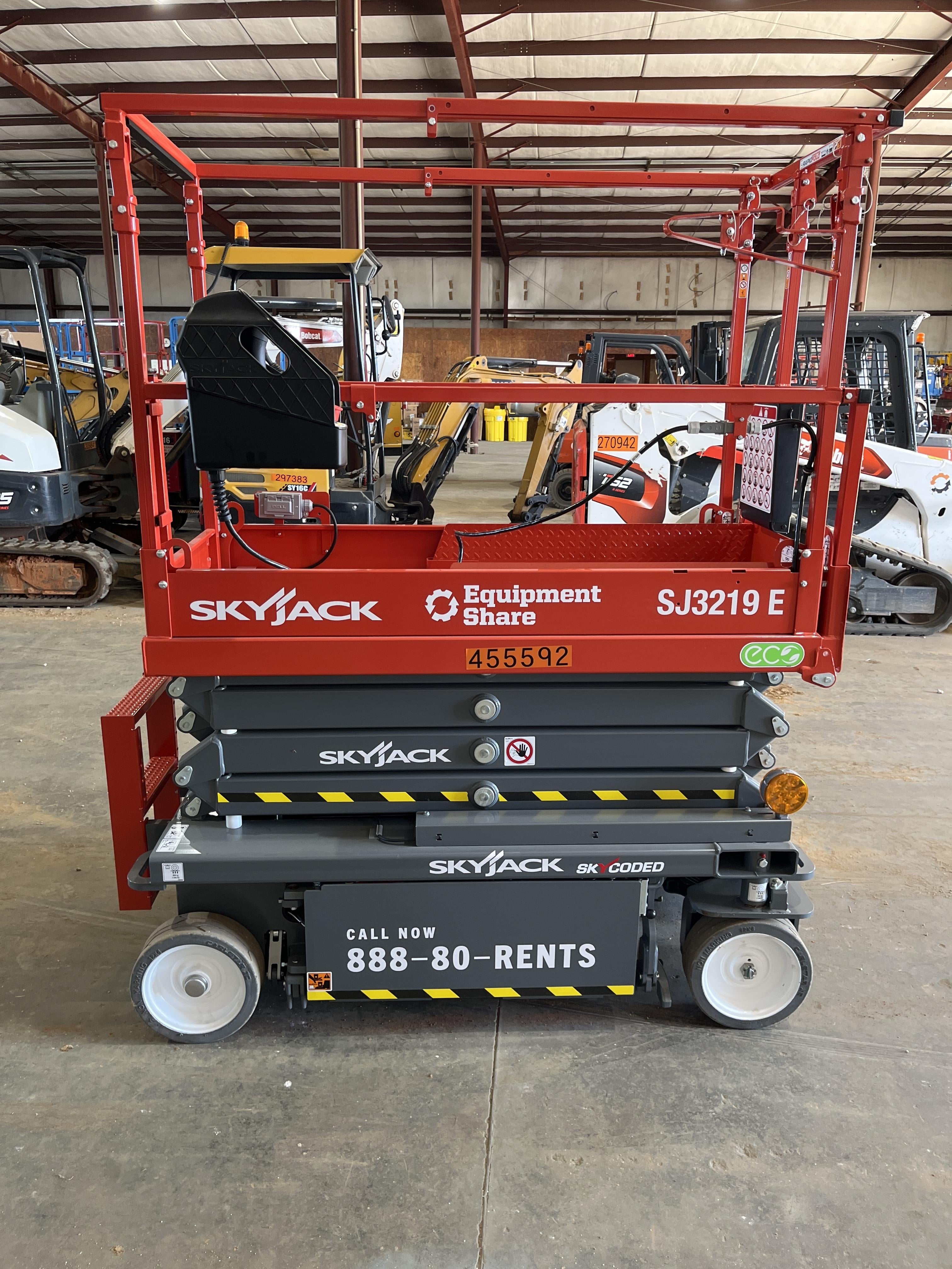 2024 Skyjack SJ3219 Electric Drive, Sld NM Tires, DBcns, RFRails, Power to Platform, T3 + Access Control