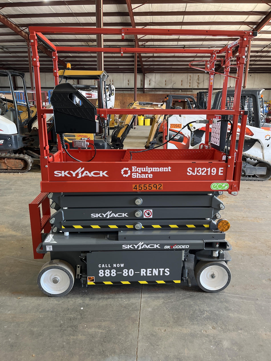 2024 Skyjack SJ3219 Electric Drive, Sld NM Tires, DBcns, RFRails, Power to Platform, T3 + Access Control