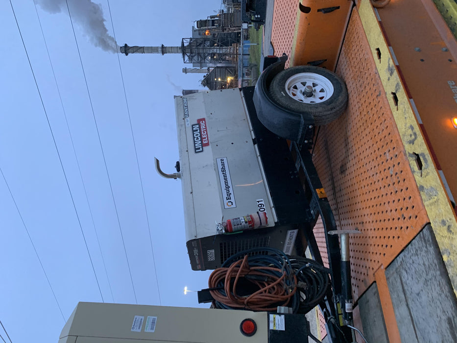 2019 Lincoln Electric Vantage 322 Welder Ready-Pak 3, Two wheel trailer, Fender and Light kit, Cable Rack