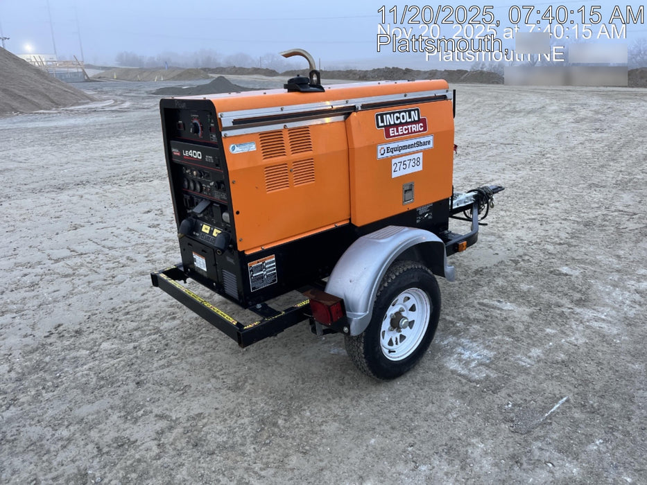 2022 Lincoln Electric LE400 Kubota V1505, Trlr, Cable Rack, Light Kit, ES Decals, T3