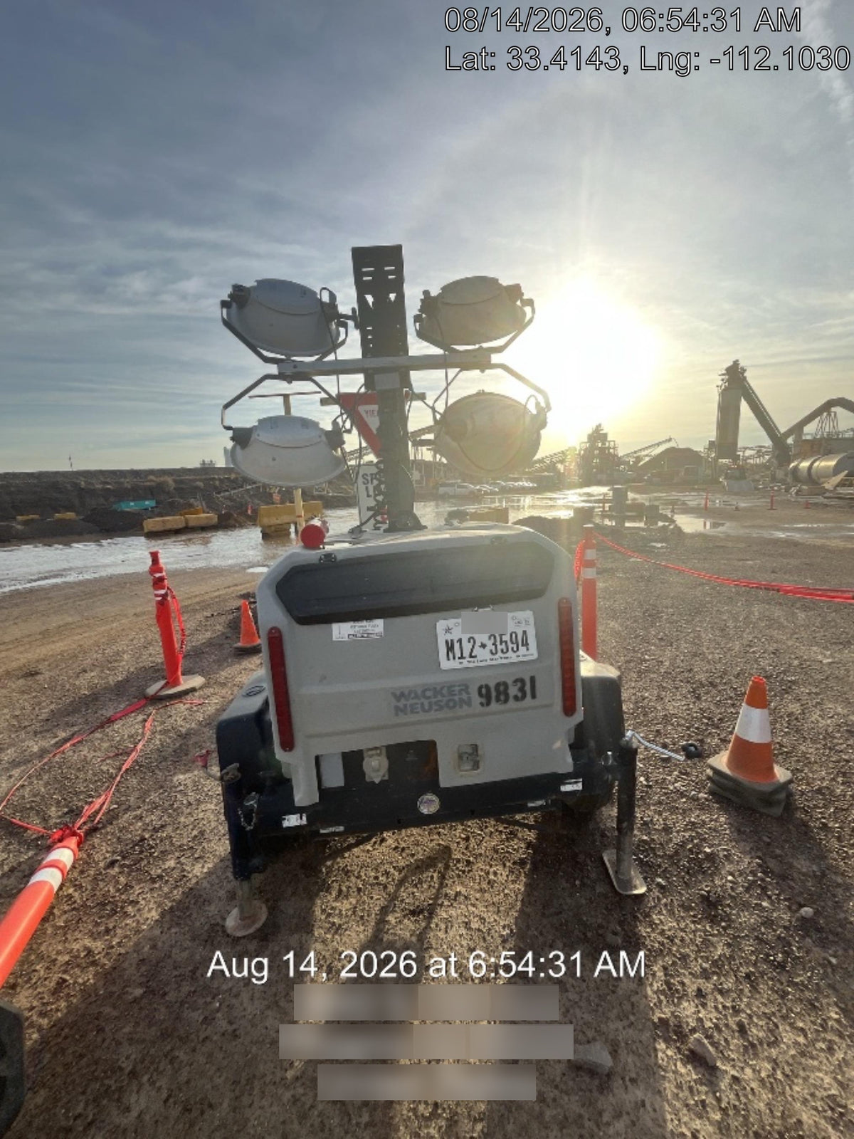 Wacker Neuson LTV6K-MH Wacker Neuson LTV6K Towable Light Tower