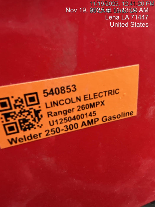 2025 LINCOLN ELECTRIC Ranger 260MPX