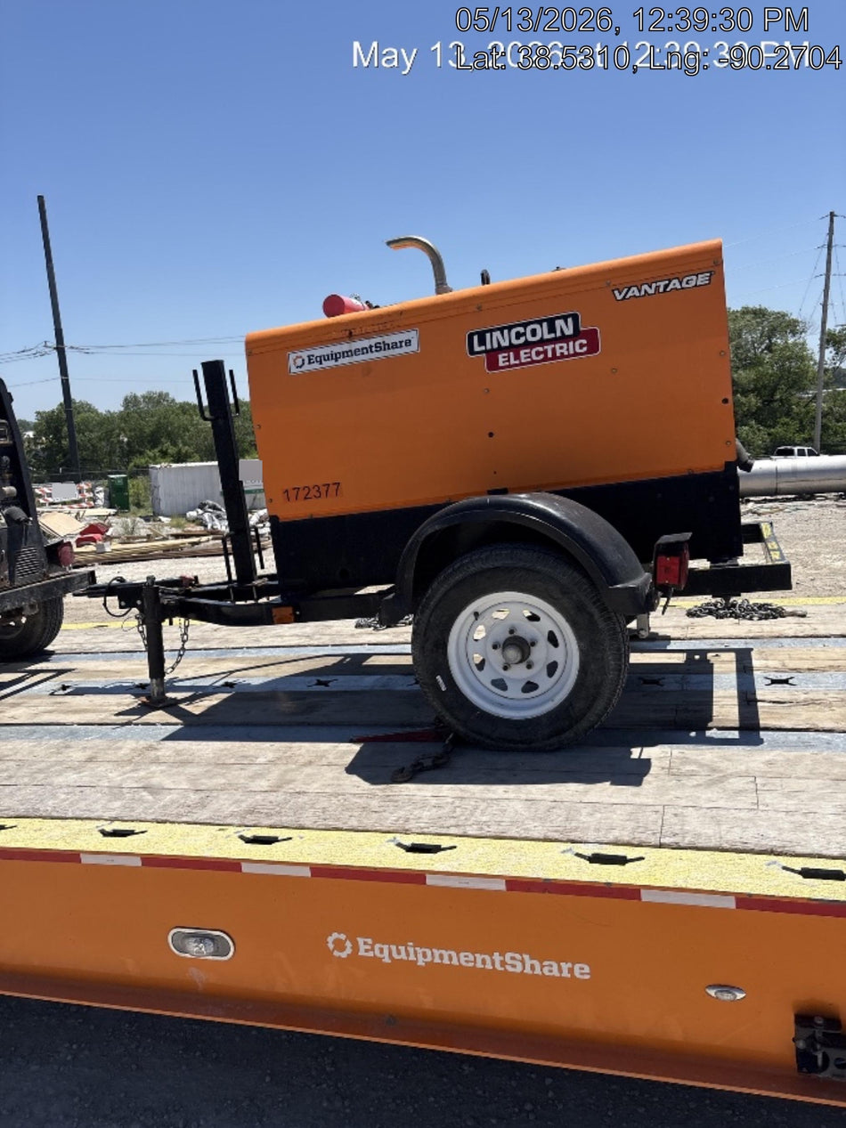 2021 Lincoln Electric Vantage 322 Vantage 322 Ready Pak 3 w/ Decals, ORANGE (includes trailer, cable rack, fender light kit) NO Telematics