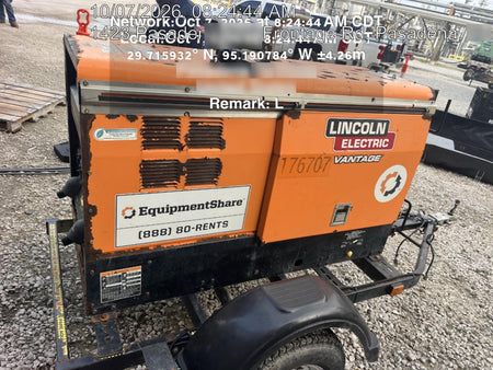2021 Lincoln Electric Vantage 322 Vantage 322 Ready Pak 3 w/ Decals, ORANGE (includes trailer, cable rack, fender light kit) NO Telematics