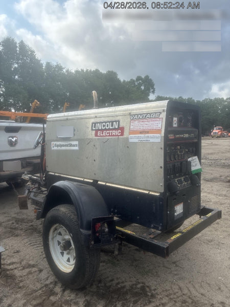 2019 Lincoln Electric Vantage 322 Ready-Pak 3, Two Wheel Trailer, Fender and Light Kit, Cable Rack