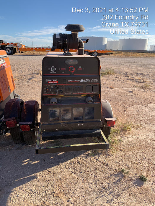 2021 Lincoln Electric Vantage 549X Ready Pak 3, ORANGE (includes trailer, cable rack, fender light kit)