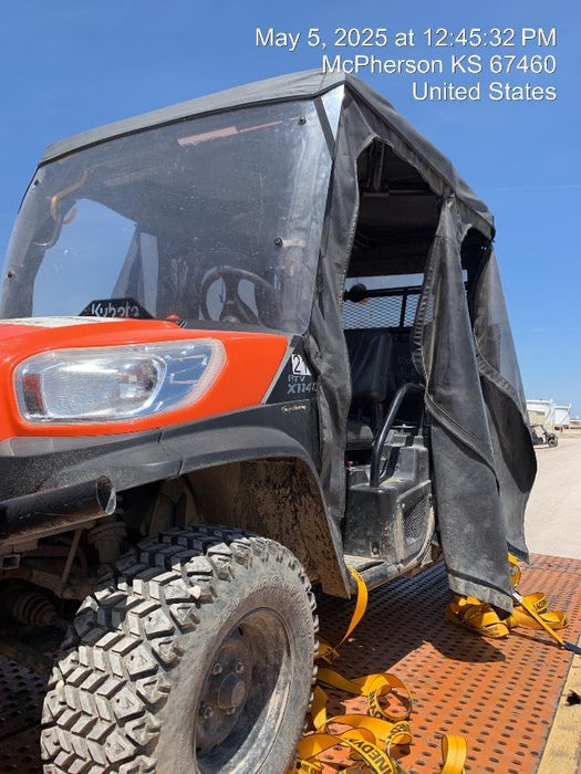 2022 Kubota RTV-X1140W-H Plastic Canopy, Windshield Acrylic Clear, LED Strobe Light, Wire Harness Kit, Back up Alarm